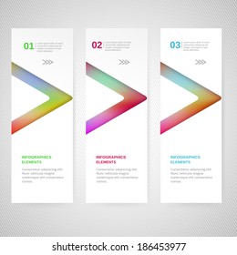 Modern infographics numbered banner illustration or website