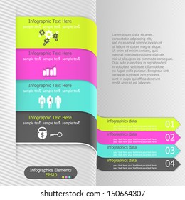 Modern infographics options banner. Vector. Can be used for web design and  workflow layout