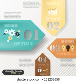 Modern infographics options banner. Vector. Can be used for web design and  workflow layout