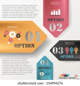 Modern infographics options banner. Vector. Can be used for web design and  workflow layout