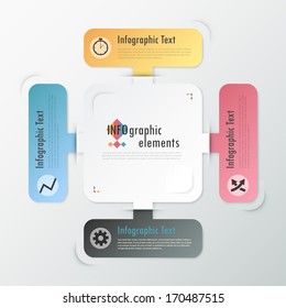 Modern infographics options banner. Vector. Can be used for web design and  workflow layout