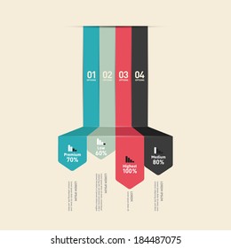 Modern infographics options banner. Vector illustration. can be used for workflow layout, diagram, number options, web design.