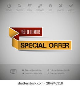 Modern infographics options banner. Vector illustration for web design or print.