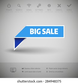 Modern infographics options banner. Vector illustration for web design, flyers, documents. Business sticker.
