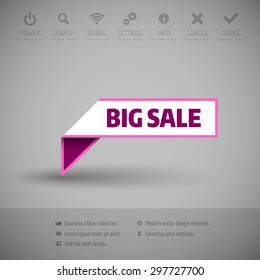 Modern infographics options banner. Vector illustration for web design, flyers, documents. Business sticker.