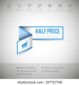 Modern infographics options banner. Vector illustration for web design, flyers, documents. Business sticker.