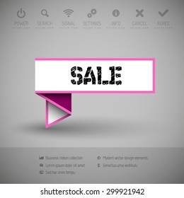 Modern infographics options banner. Vector illustration for web design, flyers, documents. Business sticker.