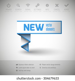 Modern infographics options banner. Vector illustration for web design, flyers, documents. Business sticker.