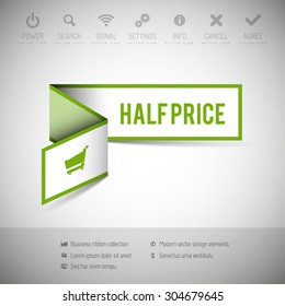 Modern infographics options banner. Vector illustration for web design, flyers, documents. Business sticker.
