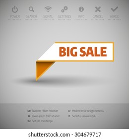 Modern infographics options banner. Vector illustration for web design, flyers, documents. Business sticker.