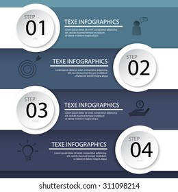 Modern infographics options banner. Vector illustration.