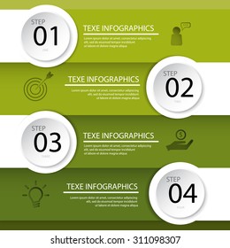 Modern infographics options banner. Vector illustration.