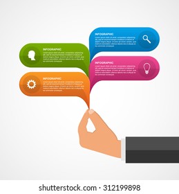 Modern infographics options banner. Vector illustration. 