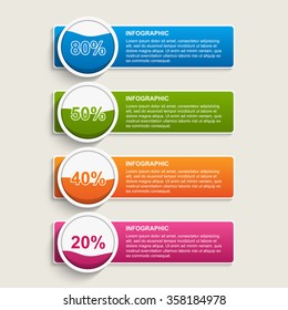 Modern infographics options banner. Vector illustration. 