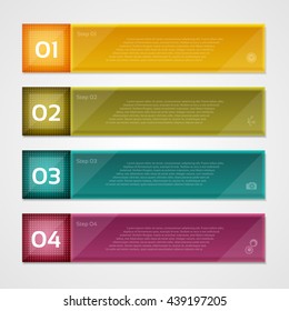 Modern infographics options banner. Vector illustration. can be used for workflow layout, diagram, number options, web design, prints.