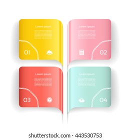 Modern  infographics options banner. Vector illustration. can be used for workflow layout, diagram, number options, web design.