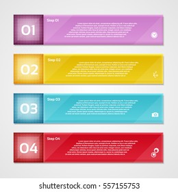 Modern infographics options banner. Vector illustration. can be used for workflow layout, diagram, number options, web design, prints.