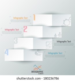 Modern infographics options paper template. Vector. Can be used for web design and workflow layout