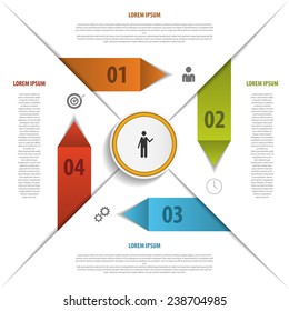 Modern infographics origami elements. Vector