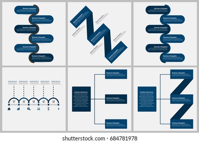 Modern Infographics Paper Template set