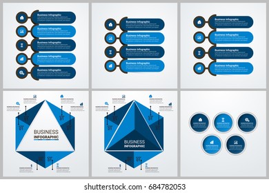 Modern Infographics Paper Template set