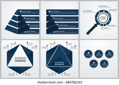 Modern Infographics Paper Template set