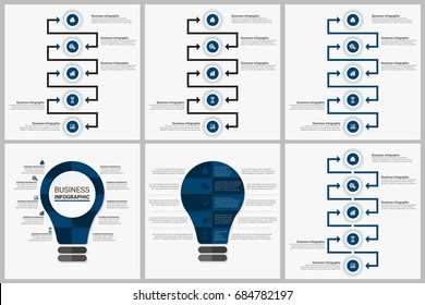 Modern Infographics Paper Template set