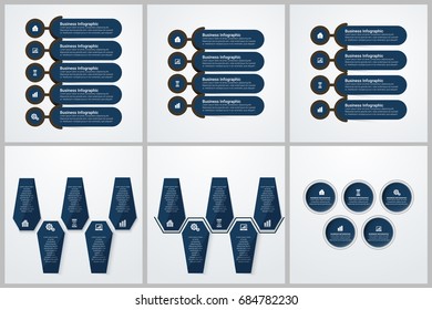 Modern Infographics Paper Template set