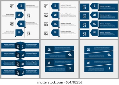 Modern Infographics Paper Template set