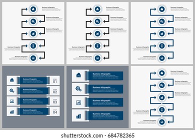 Modern Infographics Paper Template set