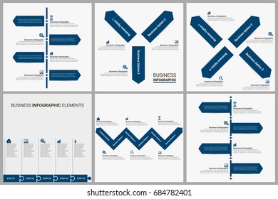 Modern Infographics Paper Template set