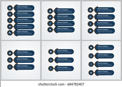 Modern Infographics Paper Template set