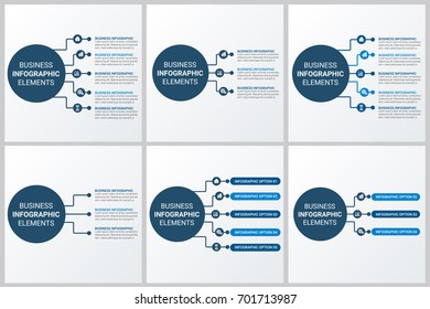 Modern Infographics Paper Template set