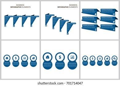 Modern Infographics Paper Template set