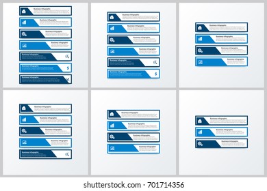 Modern Infographics Paper Template set