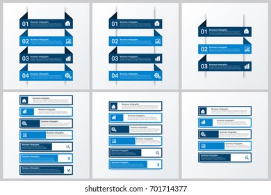 Modern Infographics Paper Template set