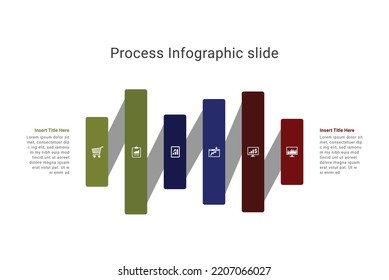Modern infographics process template 6 slaid