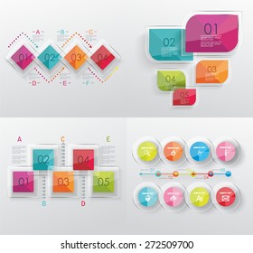 Modern infographics set. Diagram and Time Line design. Vector