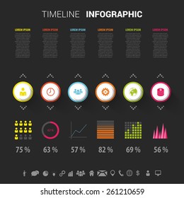 Modern infographics set. Diagram and Timeline design.