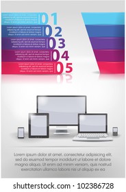 Modern infographics set and icons IT tehnology. Information Graphics