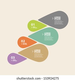 Modern infographics step speech bubble design in soft color. Vector illustration. 