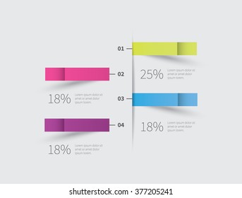 modern infographics stick options, steps, statistics, graph / infographics element on the wall