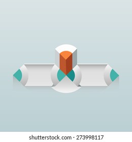 Modern infographics stripes with triangle