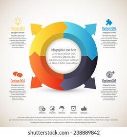 Modern infographics template.EPS 10 vector.  