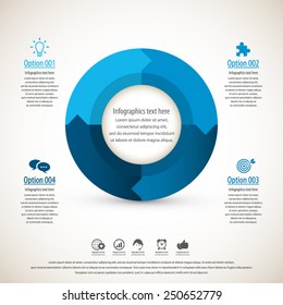 Modern infographics template.EPS 10 vector.