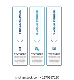 Modern Infographics Template with 3 options. Vector infographic element. - Vector