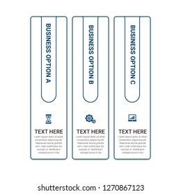 Modern Infographics Template with 3 options. Vector infographic element. - Vector