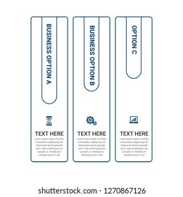 Modern Infographics Template with 3 options. Vector infographic element. - Vector