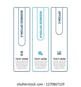 Modern Infographics Template with 3 options. Vector infographic element. - Vector