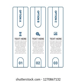 Modern Infographics Template with 3 options. Vector infographic element. - Vector